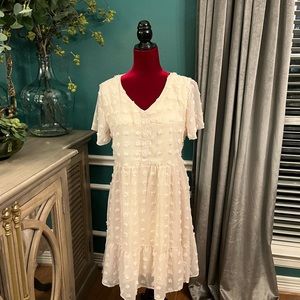 Beautiful Cream Swiss dot dress